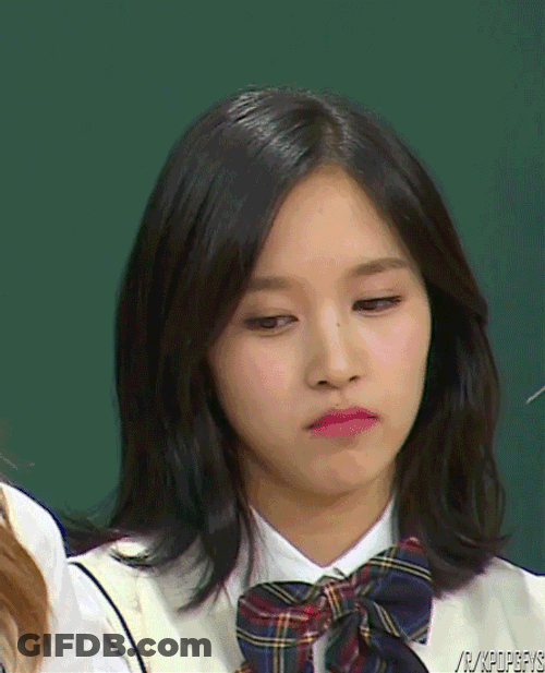 Korean Girl Meh Face GIF