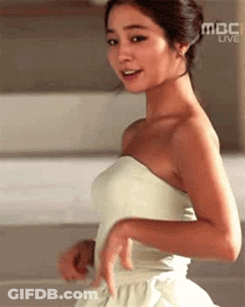 Korean Girl Pointing Finger Gun GIF