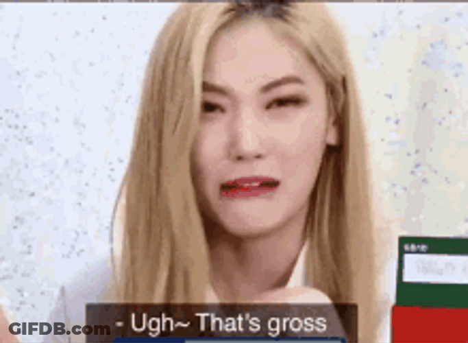 Korean Girl Saying Ugh That Gross GIF