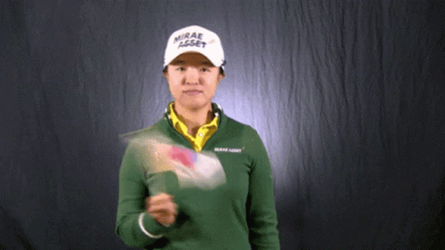 Korean Girl Waving Korea Flag GIF