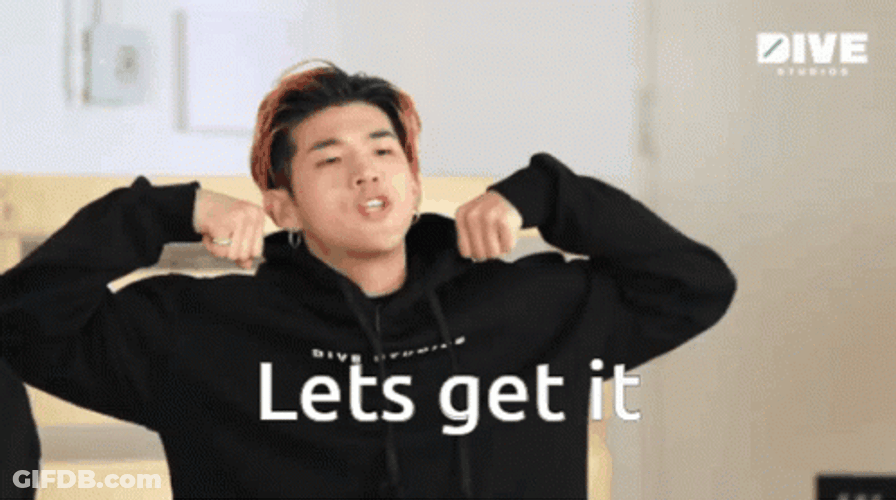 Korean Guy State Lets Get It Get Down GIF