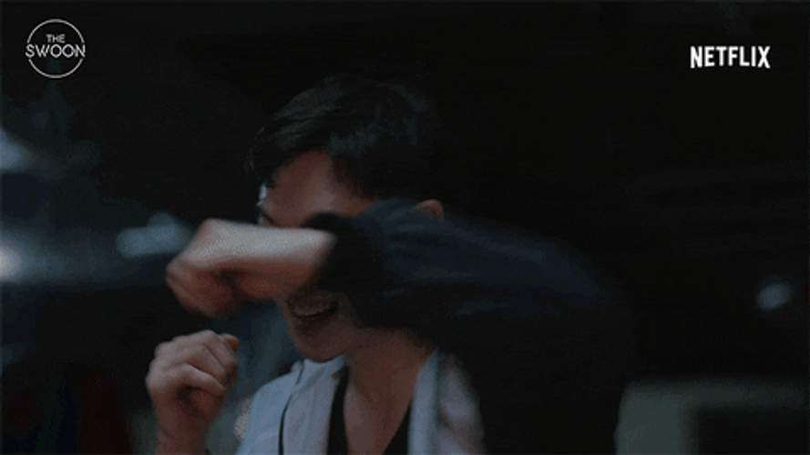 Korean Man Punching Air GIF