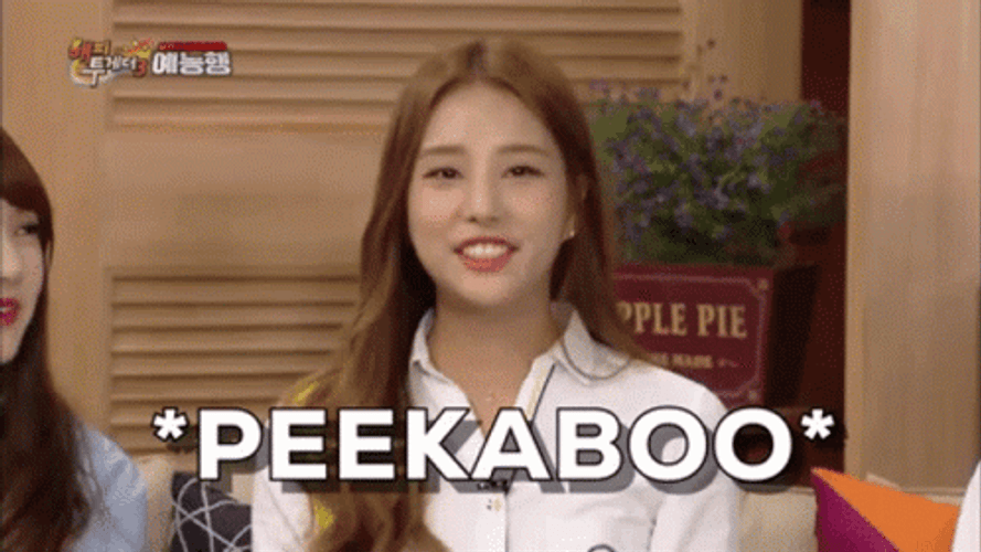 Korean Singer Ahn Sol-Bin Peek A Boo GIF