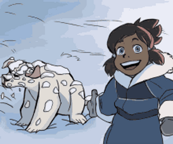 Korra And Dog Animation GIF