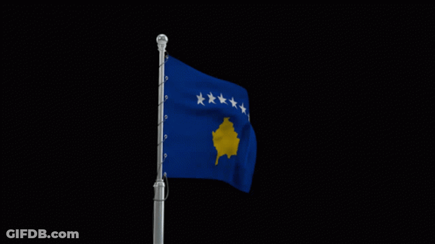 Kosovo Flag In The Wind GIF