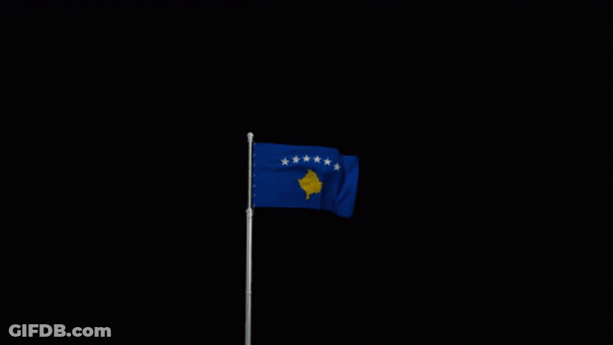 Kosovo Flag Post GIF