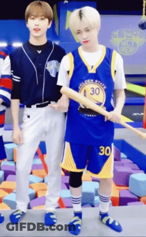 Kpop Boy Group Baseball Bat GIF