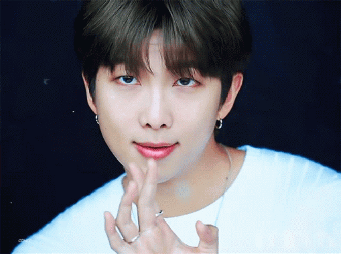 Kpop BTS Rm Bubble Smile GIF