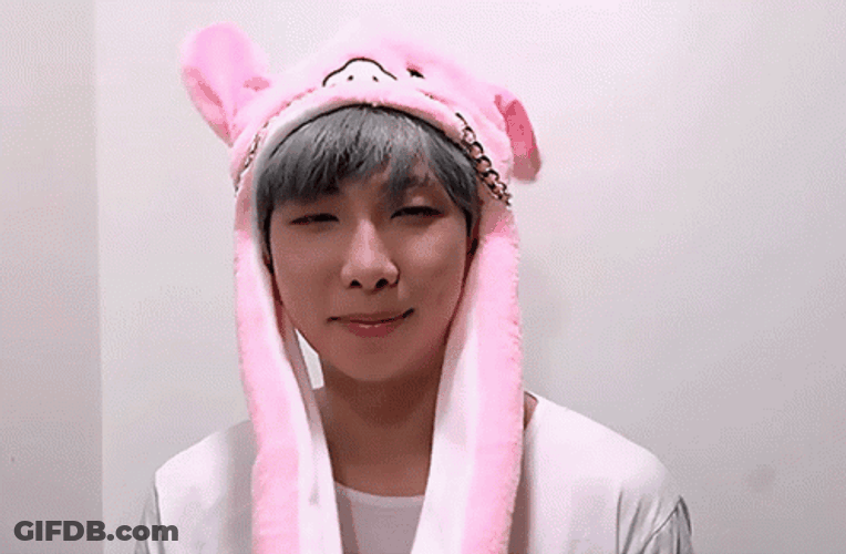 Kpop BTS Rm Bunny Ears GIF