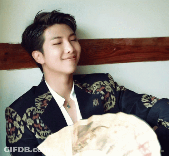 Kpop BTS Rm Fan Smile GIF