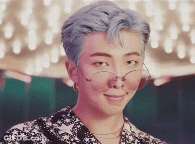 Kpop BTS Rm Fingergun Wink GIF