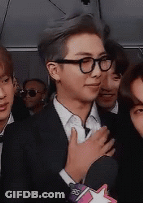 Kpop BTS Rm Fixing Glasses GIF