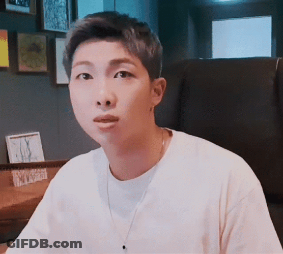 Kpop BTS Rm Glowing Lights GIF