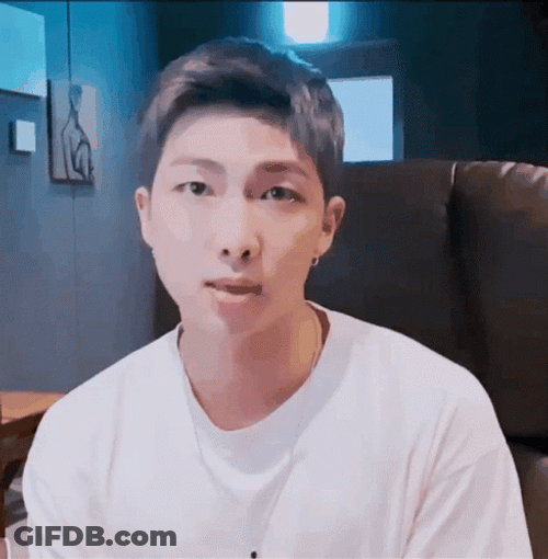 Kpop BTS Rm Livestream Smile GIF