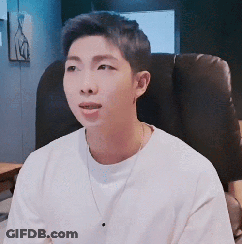 Kpop BTS Rm Livestream Talking GIF