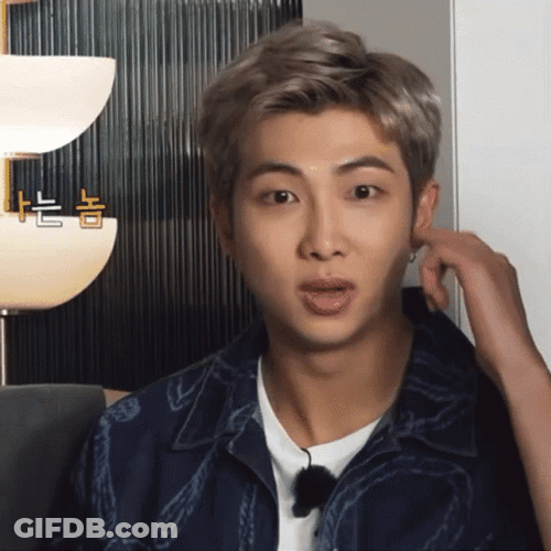 Kpop BTS Rm Overreacting Panic GIF