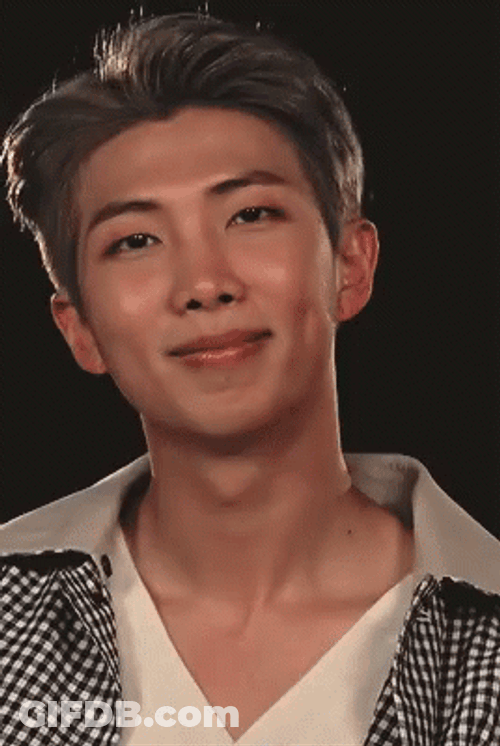 Kpop BTS Rm Smile Laugh GIF
