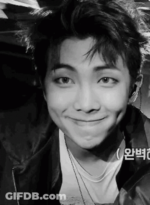 Kpop BTS Rm Smile Peace Sign GIF