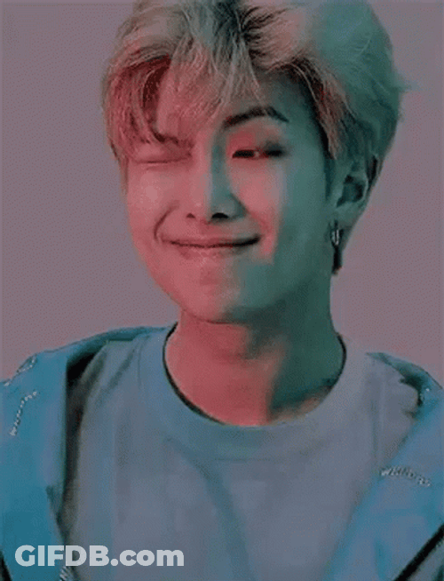 Kpop BTS Rm Wink Eyebrow Raise GIF