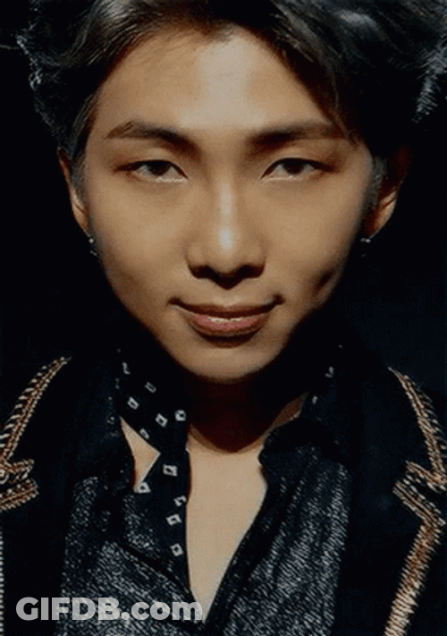 Kpop BTS Rm Wink Smile GIF