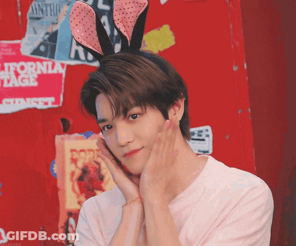 Kpop Group Nct Taeyong Cute Finger Heart GIF