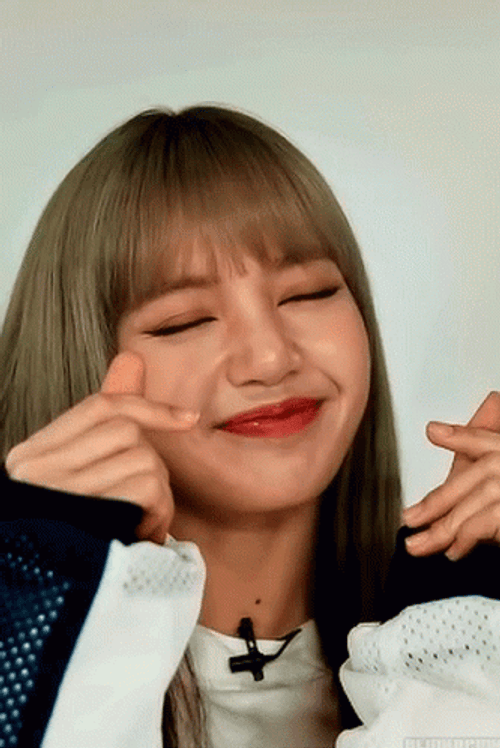 Kpop Idol Blackpink Lisa Finger Hearts GIF