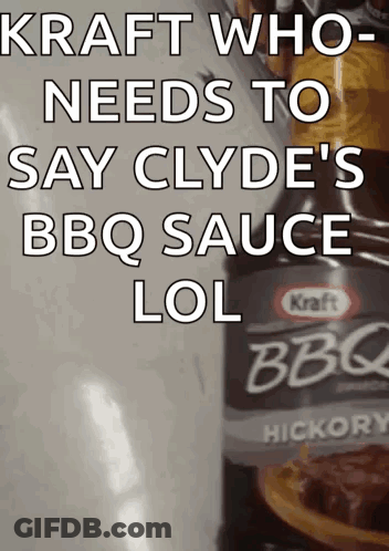 Kraft Hickory BBQ Sauce Next To Meat GIF