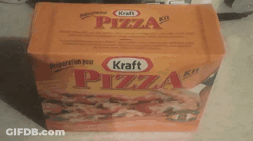 Kraft Pizza Kit Box On Counter GIF