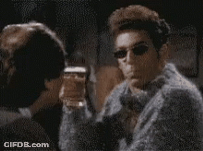 Kramer Chugging Beer GIF