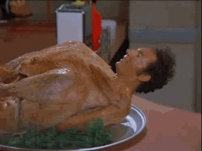 Kramer Turkey Face Change Seinfeld GIF