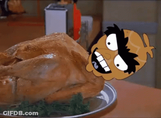 Kramer Turkey Scary Face Swap GIF