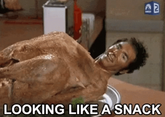 Kramer Turkey Seinfeld Snack GIF