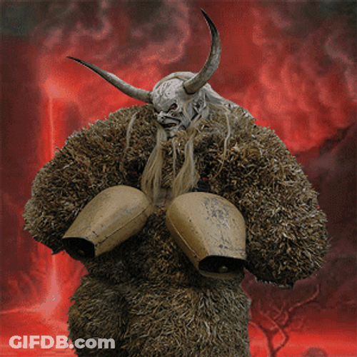 Krampus Bloody Tongue Out GIF