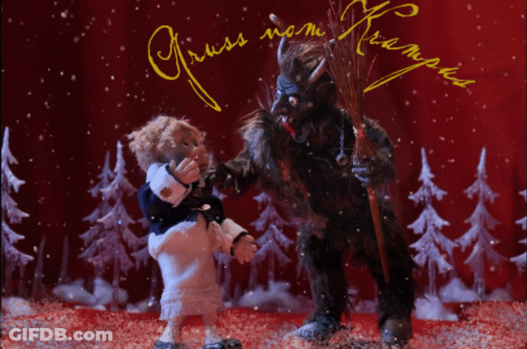 Krampus Christmas Snow Fall GIF