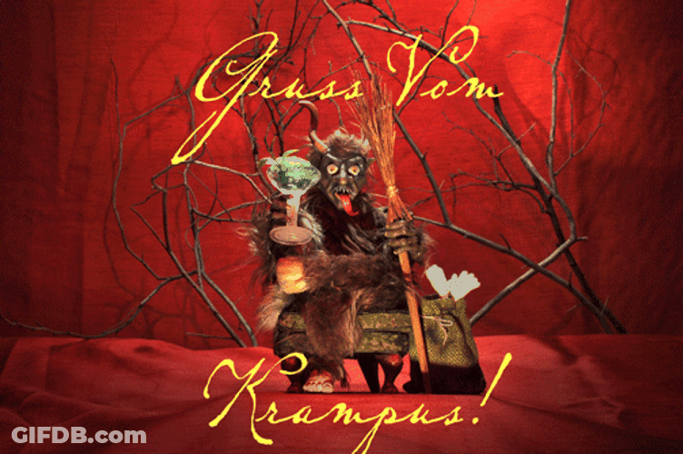 Krampus Stop Motion Animation Bleeding Art GIF