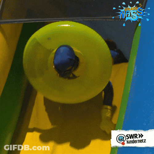 Krass Nass Kiddie Waterslide Floaters GIF