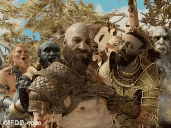 Kratos Funny Burn Savage Meme GIF