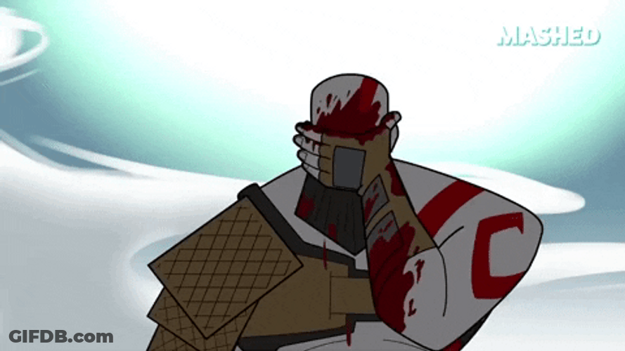 Kratos God Of War Blood Face Wipe GIF