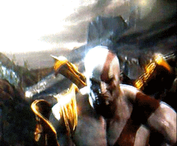 Kratos God Of War Raining Walk GIF