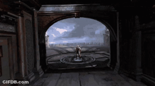 Kratos In Dark Room GIF