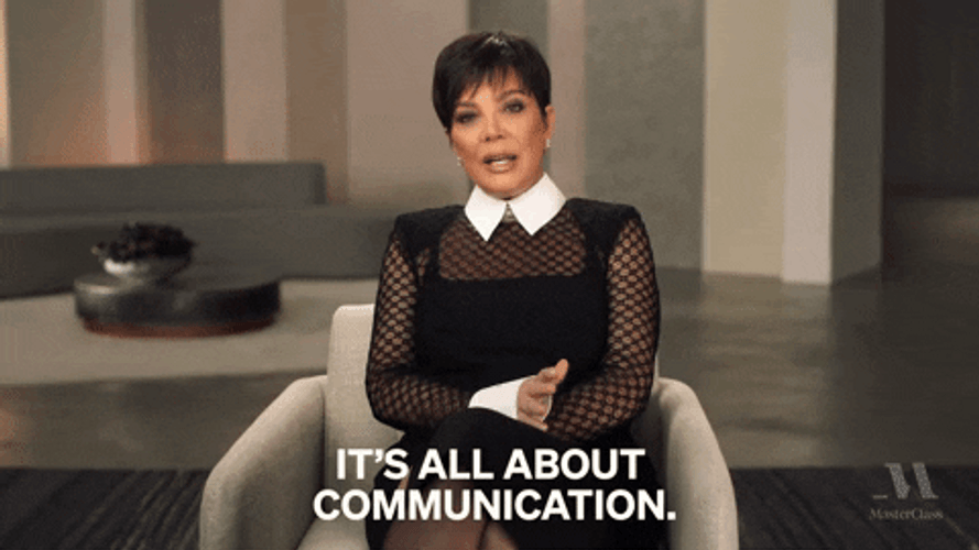 Kris Jenner Talks About Communication GIF