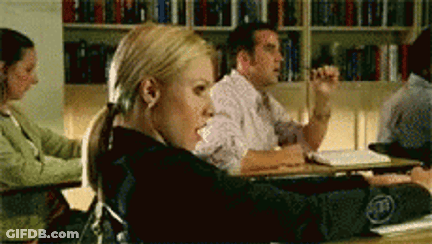 Kristen Bell Amazed Reaction On Classroom GIF