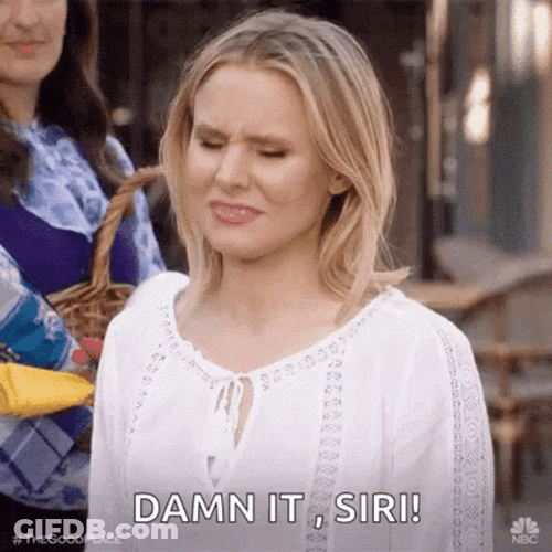 Kristen Bell Damn It Siri GIF