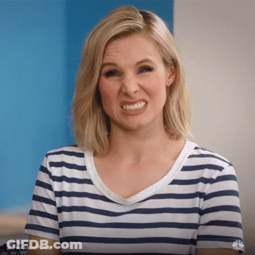 Kristen Bell Eek Reaction GIF