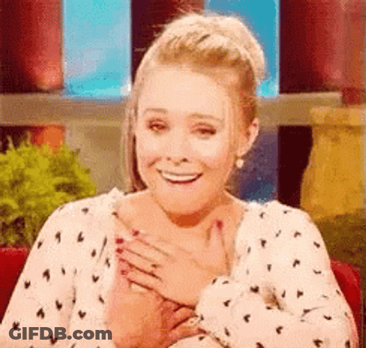 Kristen Bell Flattered Expression GIF