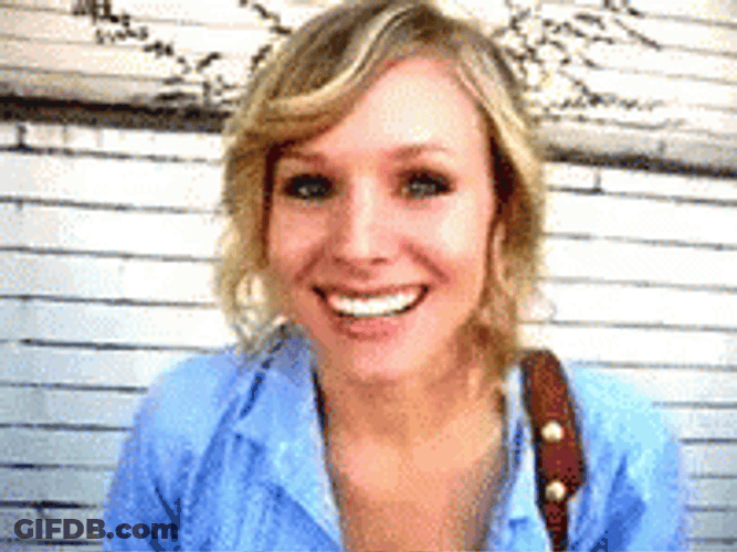 Kristen Bell Greeting Hi GIF