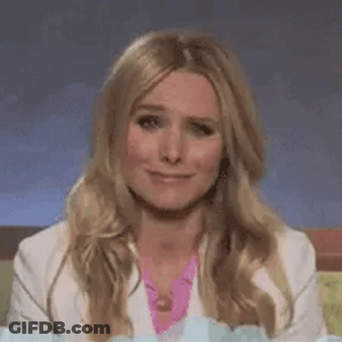 Kristen Bell Laughing Then Crying GIF