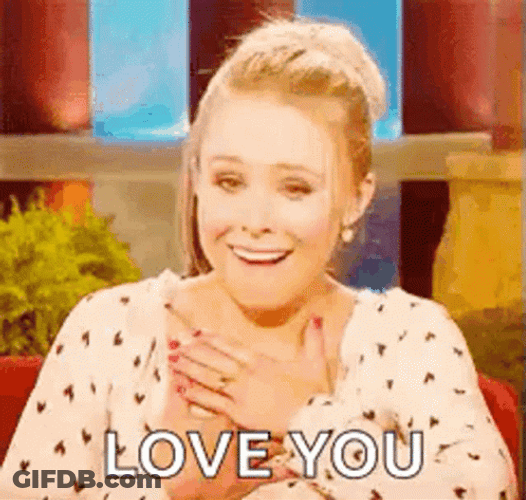 Kristen Bell Love You GIF