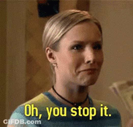 Kristen Bell Oh Stop It GIF
