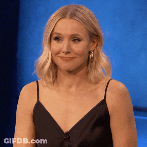 Kristen Bell Shrugs GIF